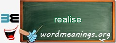 WordMeaning blackboard for realise